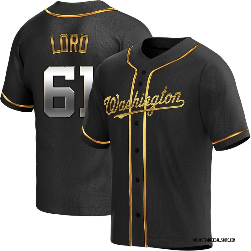 Brad Lord Men's Washington Nationals Alternate Jersey - Black Golden Replica