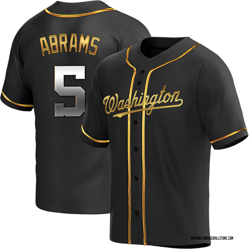 CJ Abrams Men's Washington Nationals Alternate Jersey - Black Golden Replica