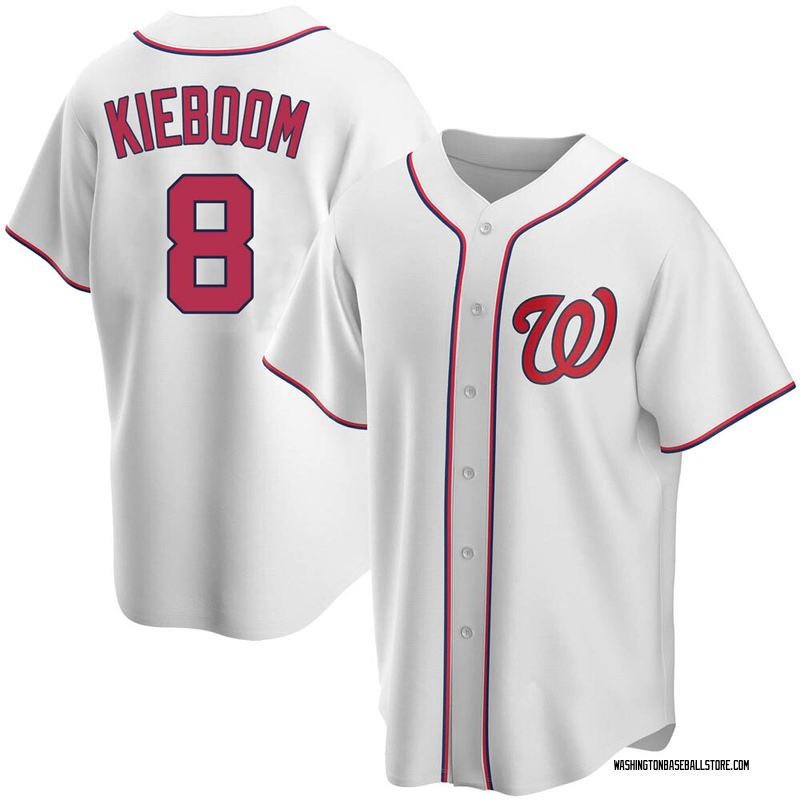 Carter Kieboom Men's Washington Nationals Home Jersey - White Replica