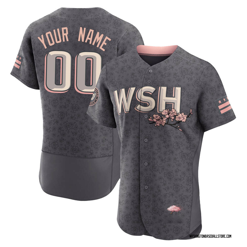 Custom Men's Washington Nationals 2022 City Connect Jersey - Gray