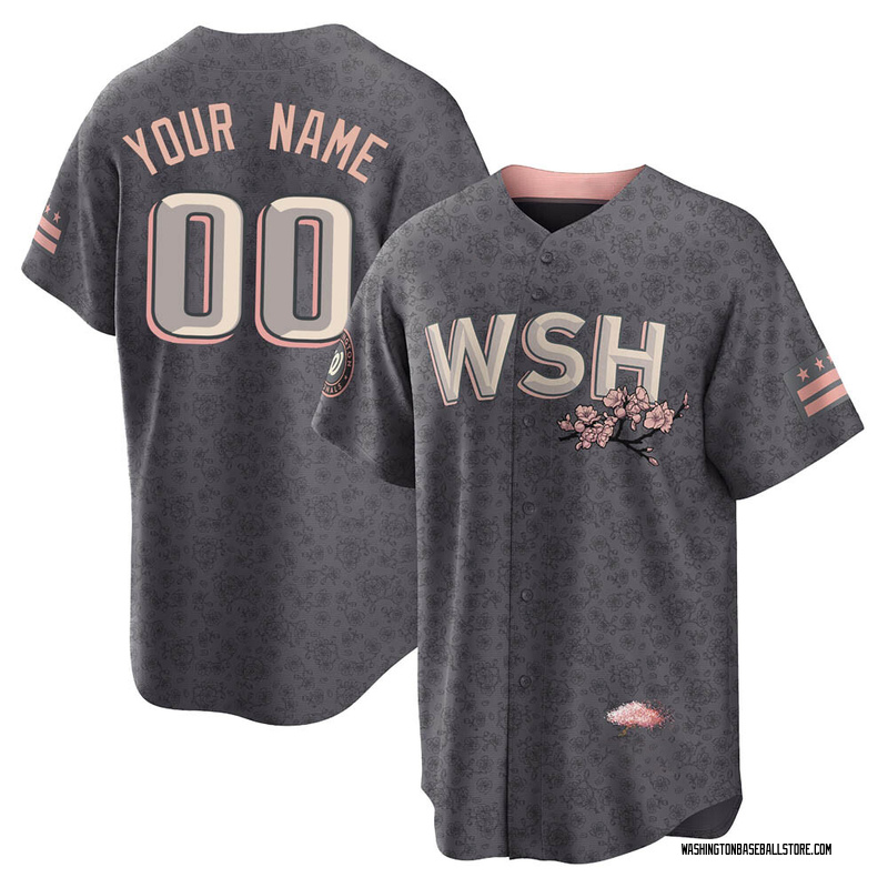 Custom Youth Washington Nationals 2022 City Connect Jersey - Gray