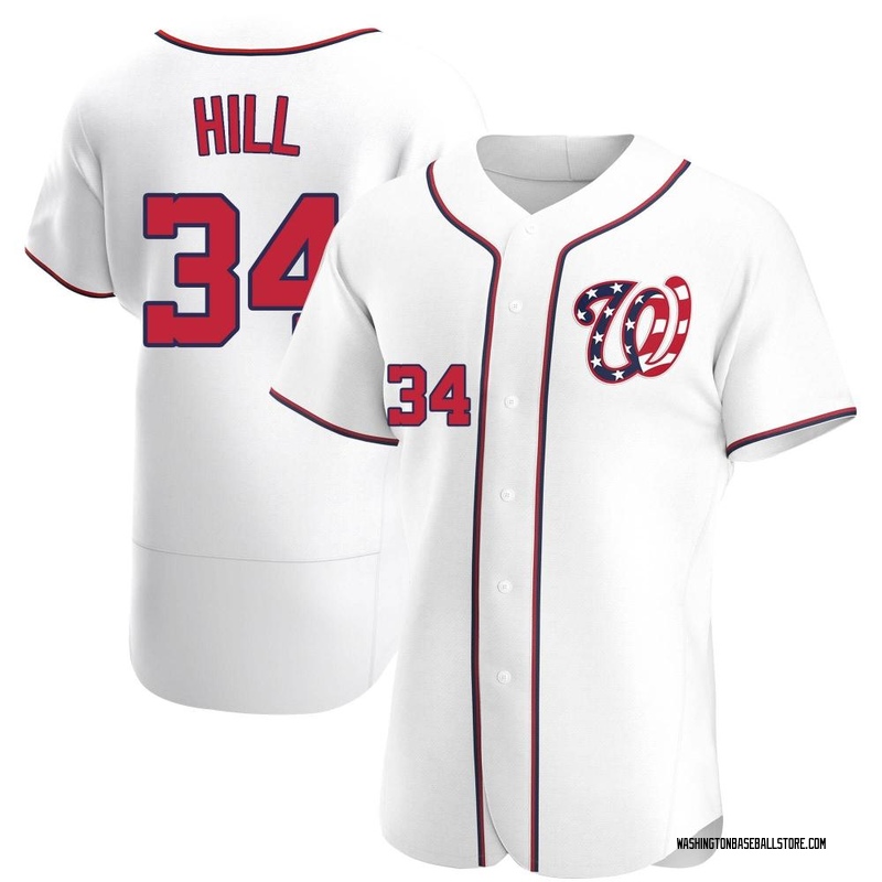 Derek Hill Men's Washington Nationals Alternate Jersey - White Authentic