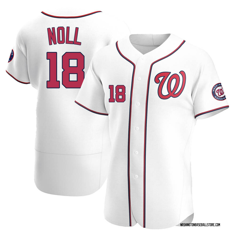 Jake Noll Men's Washington Nationals Home Jersey - White Authentic