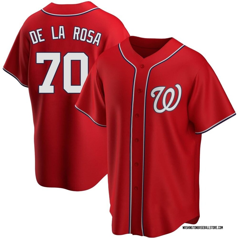 Jeremy De La Rosa Men's Washington Nationals Alternate Jersey - Red Replica