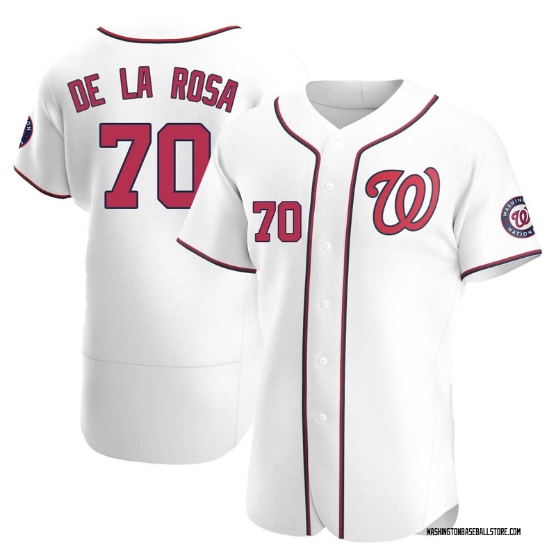 Jeremy De La Rosa Men's Washington Nationals Home Jersey - White Authentic