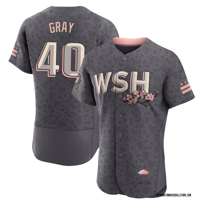 Josiah Gray Men's Washington Nationals 2022 City Connect Jersey - Gray  Authentic