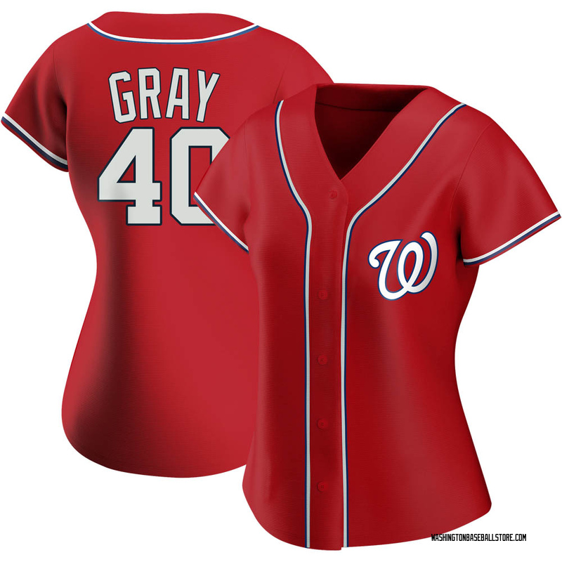 Josiah Gray Women's Washington Nationals Alternate Jersey - Red Authentic