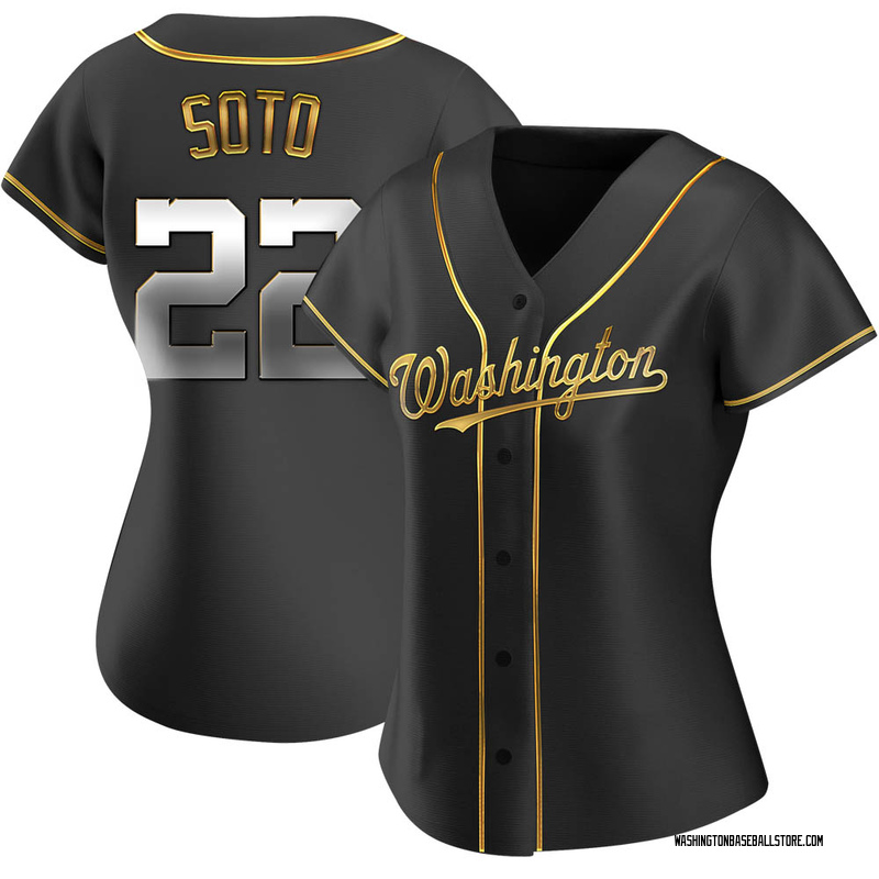 Juan Soto Youth Washington Nationals Alternate Jersey - Black Golden Replica