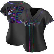 Koda Glover Women's Washington Nationals Alternate Jersey - Black Holographic Replica