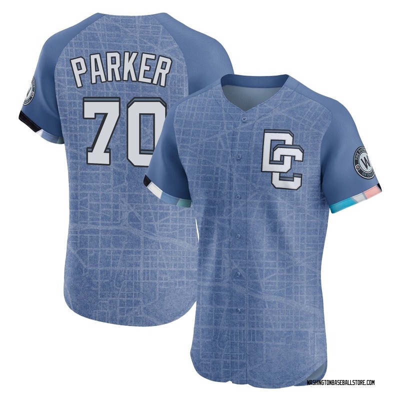 Mitchell Parker Men's Washington Nationals 2025 City Connect Jersey - Blue Elite