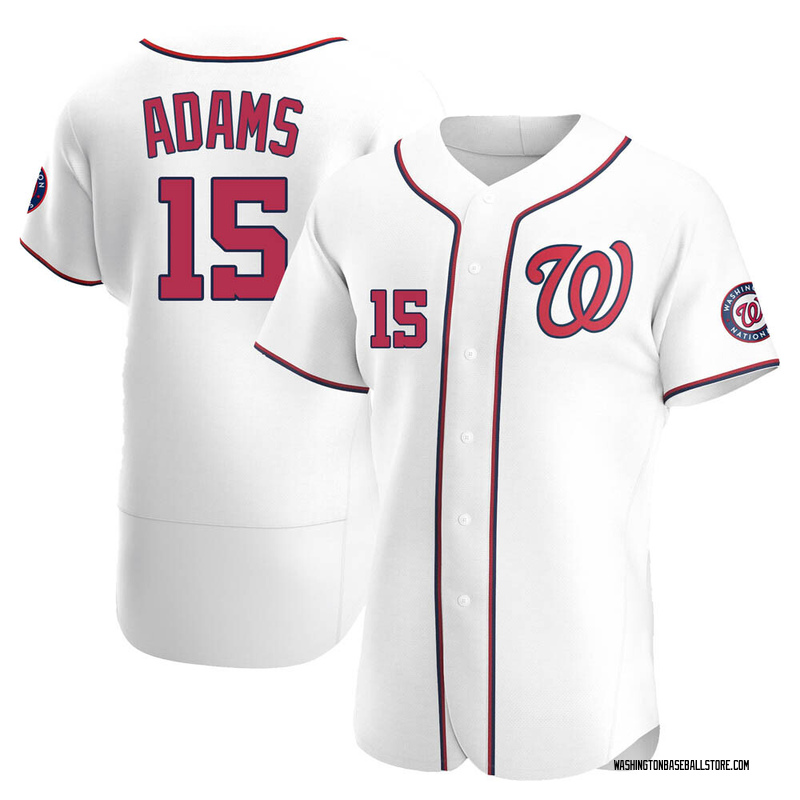 Riley Adams Men's Washington Nationals Home Jersey - White Authentic
