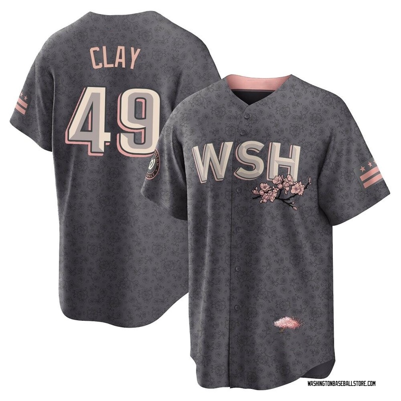 Sam Clay Men's Washington Nationals 2022 City Connect Jersey - Gray Replica