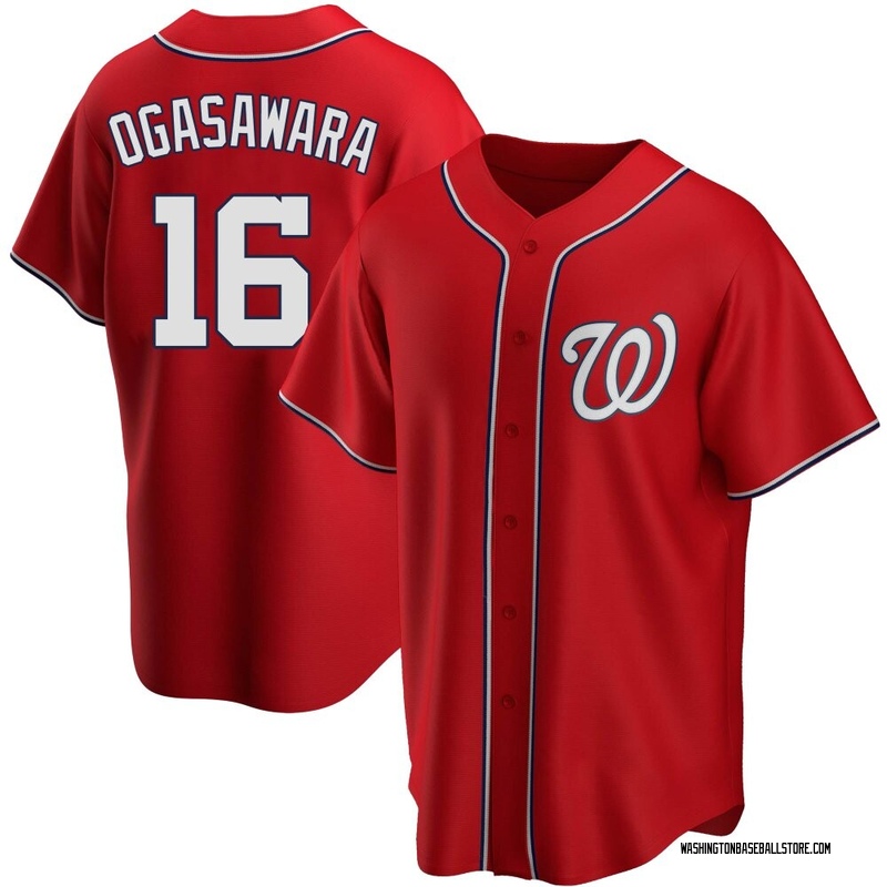 Shinnosuke Ogasawara Men's Washington Nationals Alternate Jersey - Red Replica