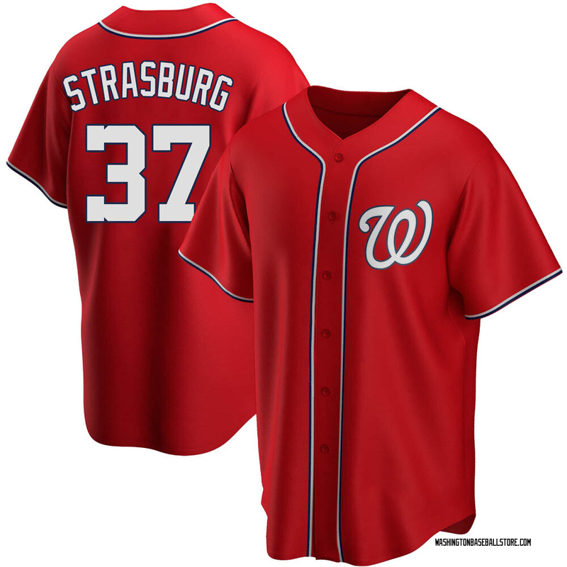 Washington Nationals #37 Stephen Strasburg Majestic Shirt