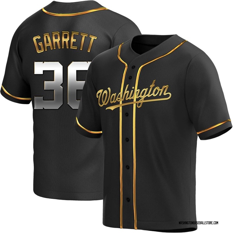 Stone Garrett Men's Washington Nationals Alternate Jersey - Black Golden  Replica