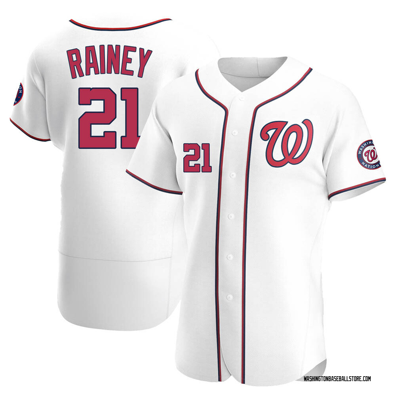 Tanner Rainey Men's Washington Nationals Home Jersey - White Authentic
